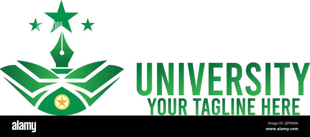 University college school logo template design Stock Vector