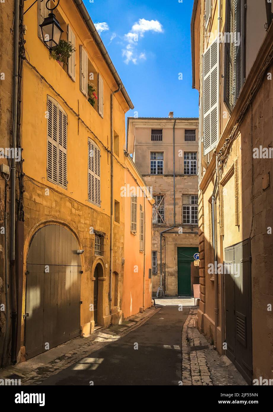 Aix-en-Provence, France, May 2022, view of a street in South-France Stock Photo