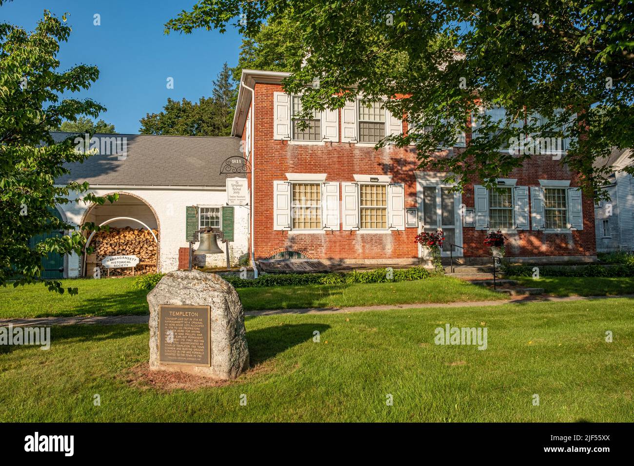 The Narragansett Historical Society in Templeton, Massachusetts Stock Photo Alamy