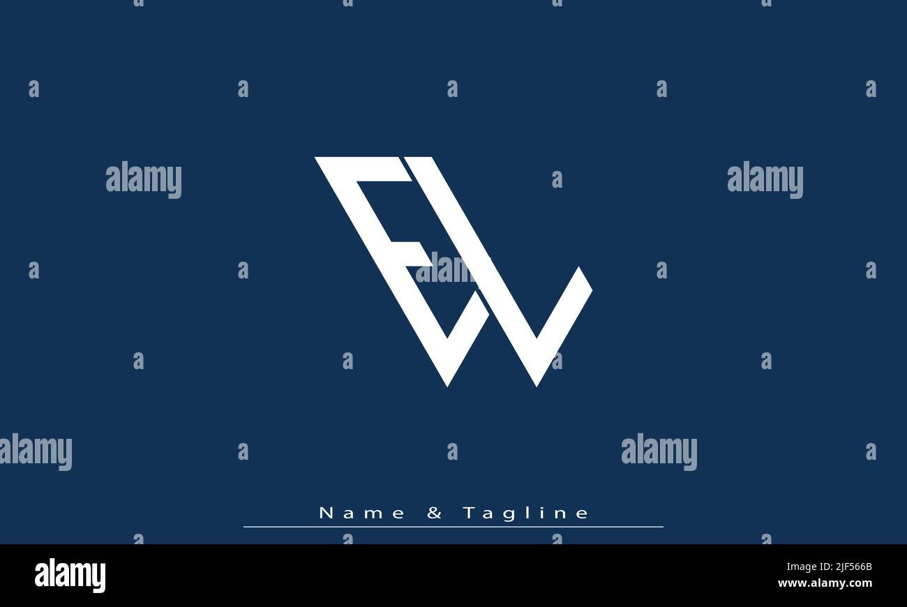 Alphabet letters Initials Monogram logo EL , LE Stock Vector