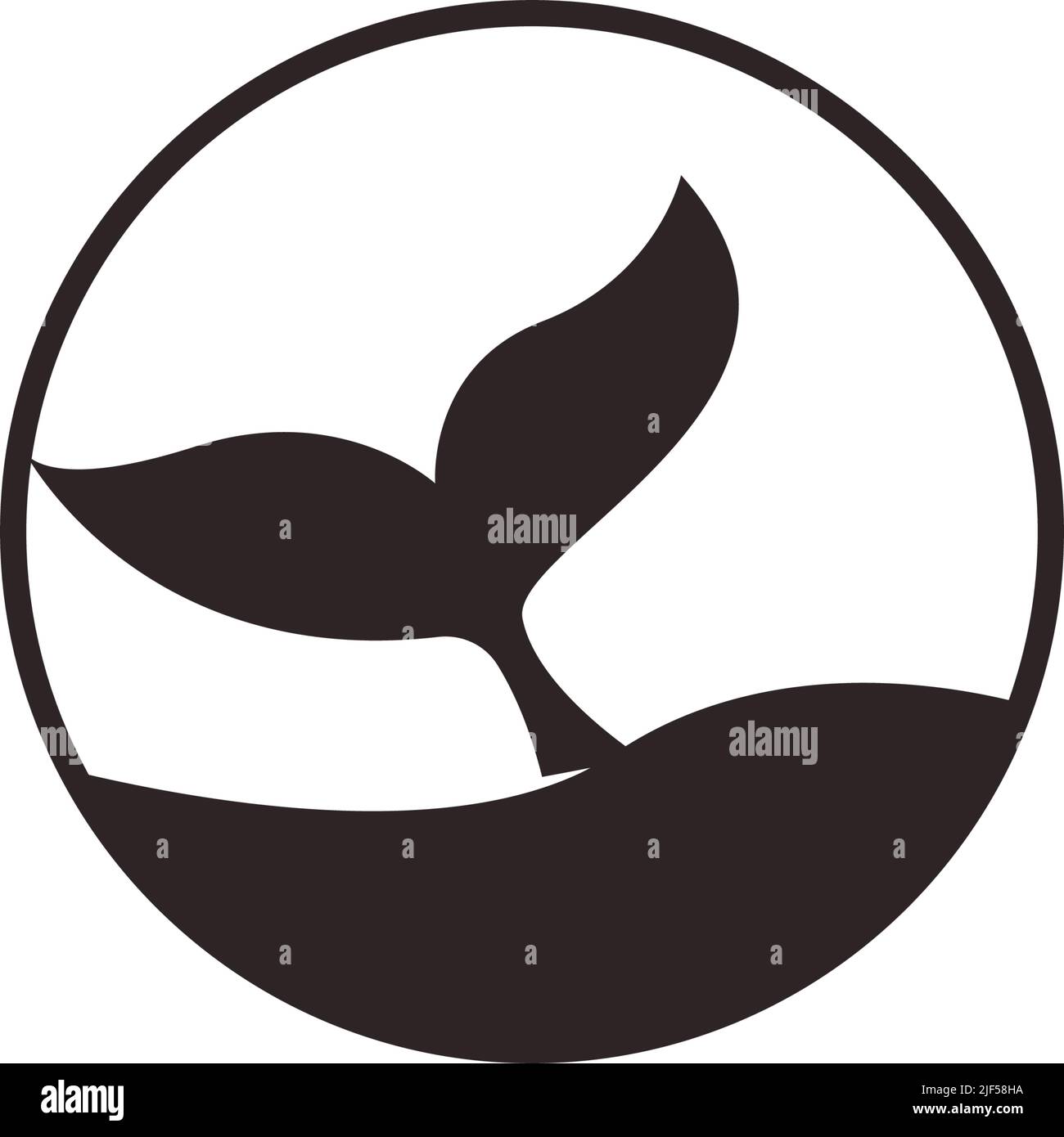 Whale icon logo design illustration template vector Stock Vector