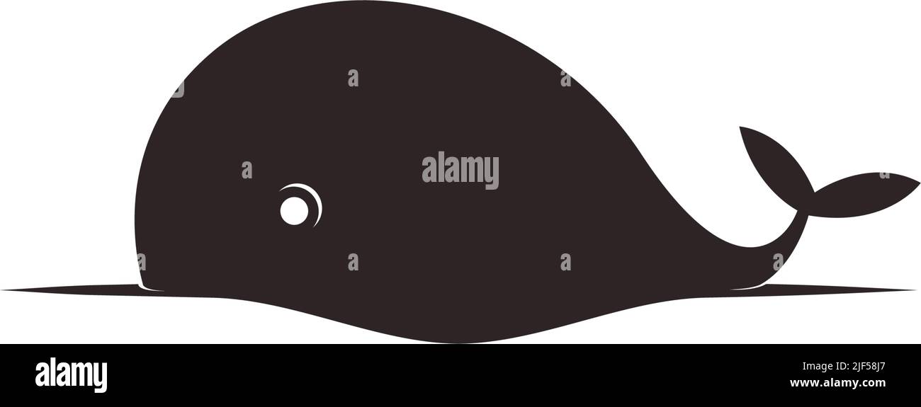 Whale icon logo design illustration template vector Stock Vector