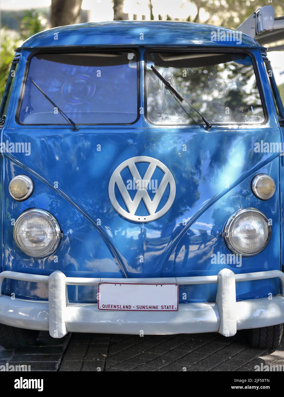 021 Old Type 2 restoredreconditioned as mobile coffee van placed in