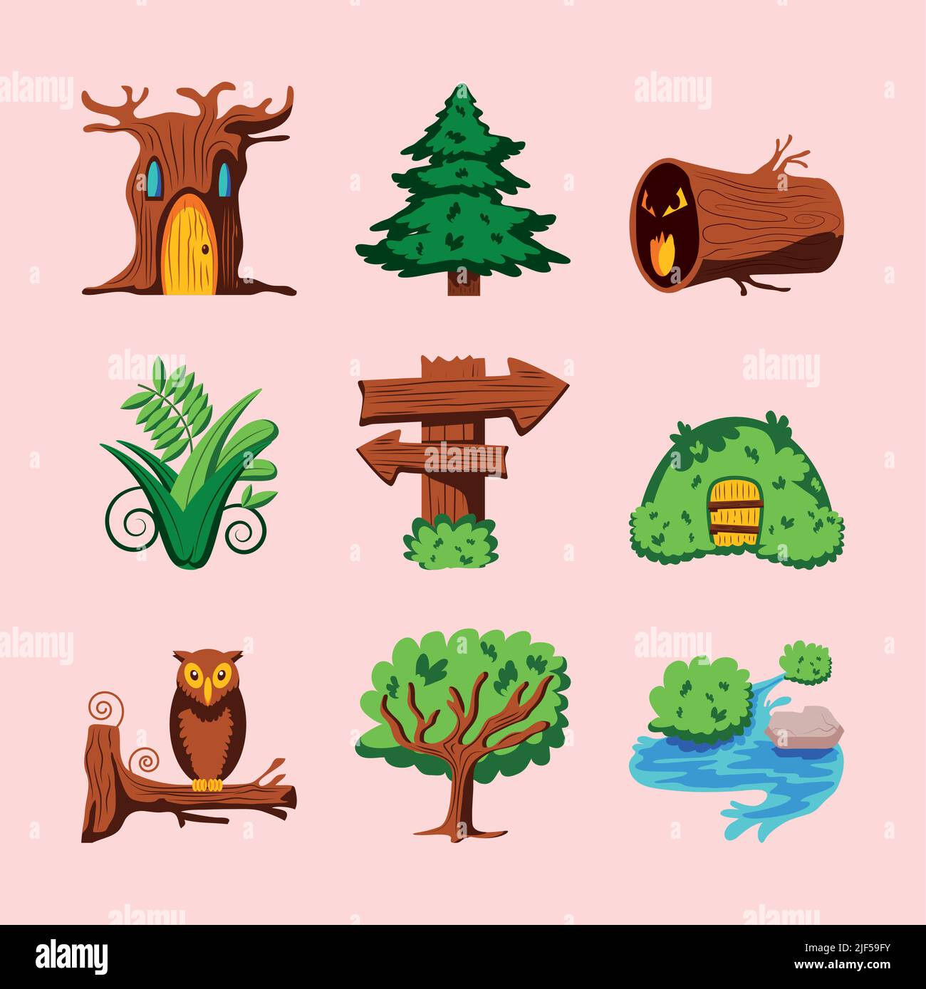 icons enchanted forest Stock Vector Image & Art Alamy