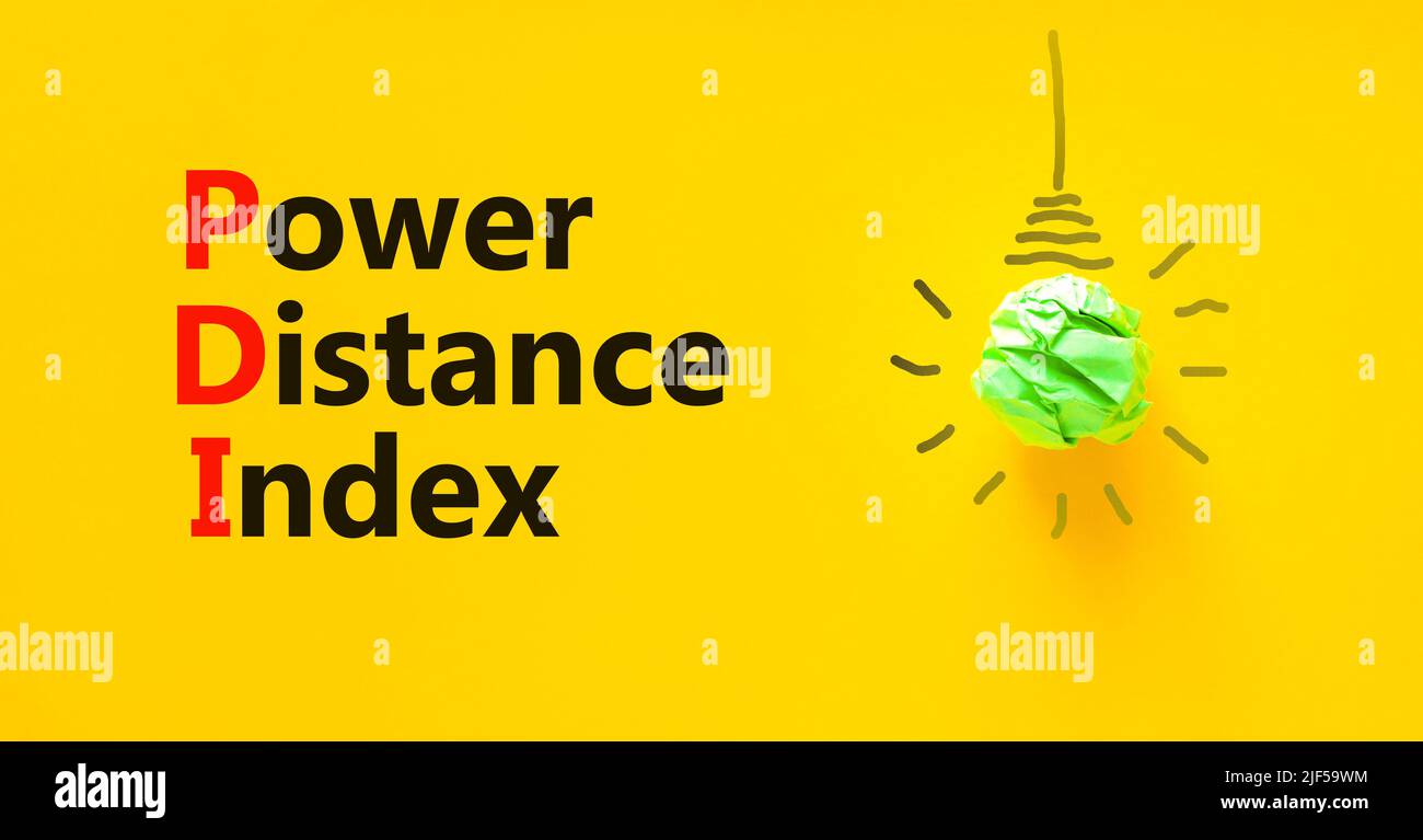 PDI power distance index symbol. Concept words PDI power distance index ...