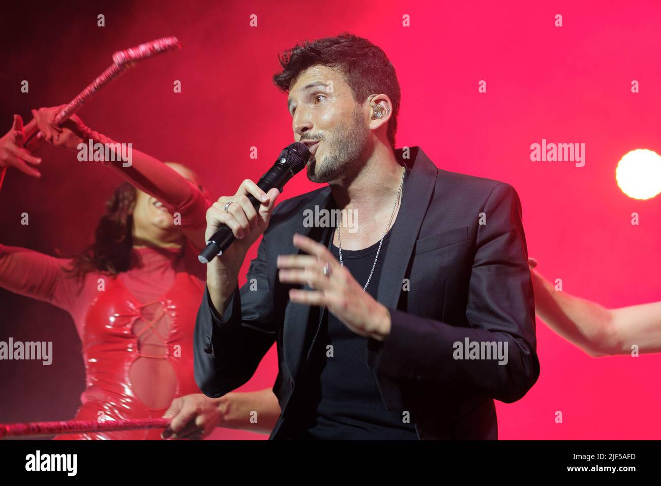 Madrid, Spain - 29 Jun 2022, Colombian singer Sebastian Yatra performs