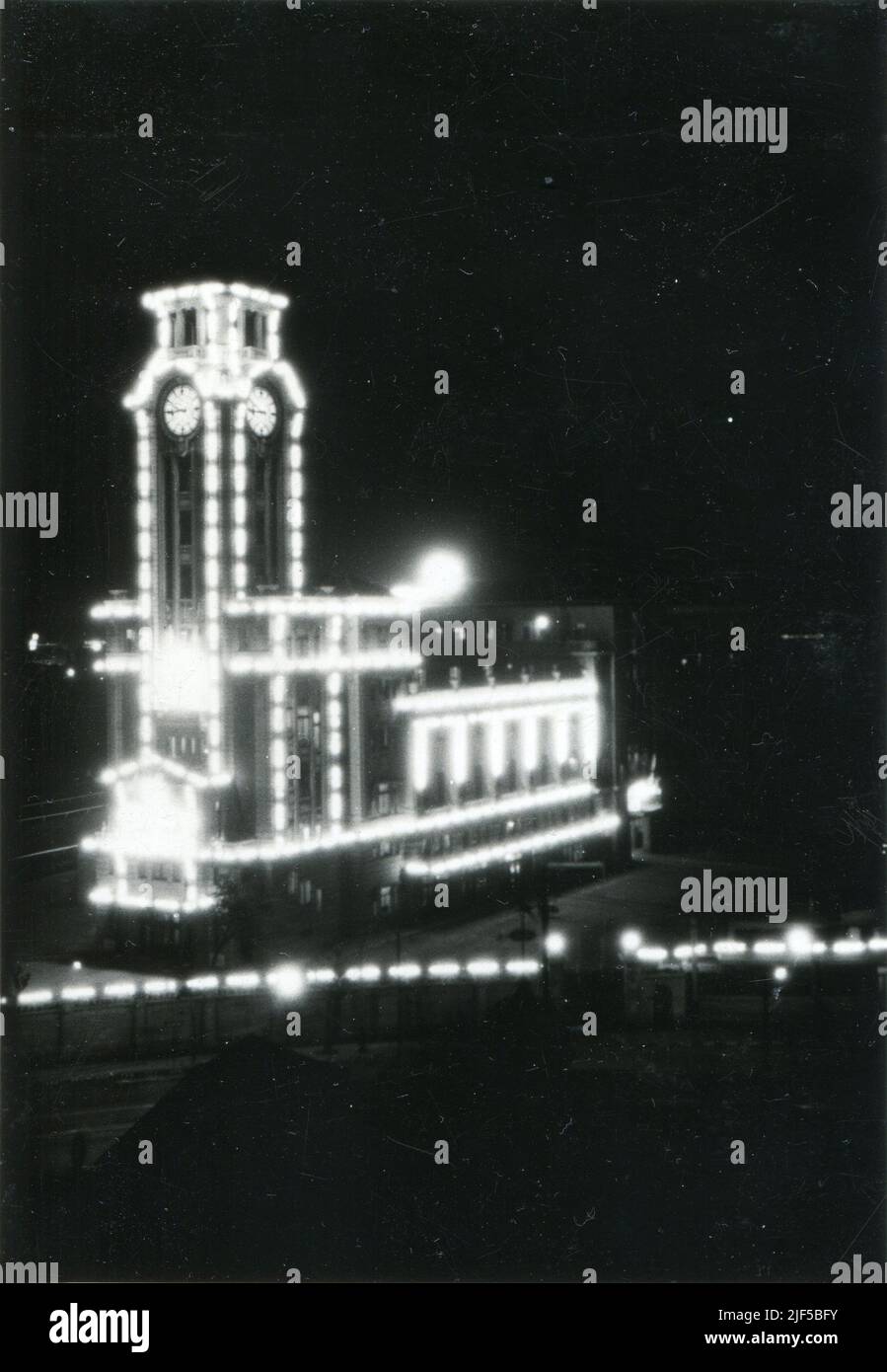 view from UJC building in Shanghai c 1937 Stock Photo