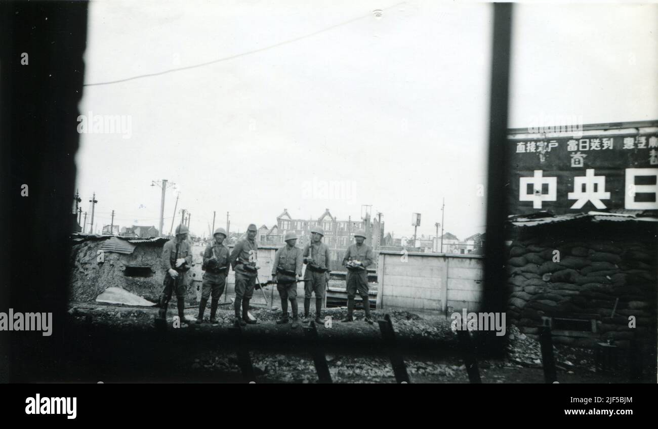 Japanese Soldiers During The Japanese Invasion Of Shanghai In 1937 Japanese Soldiers During The Japanese Invasion Of Shanghai In 1937