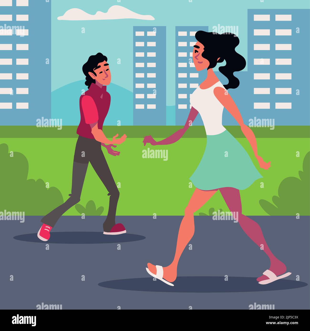 Car free day street Stock Vector Images - Alamy