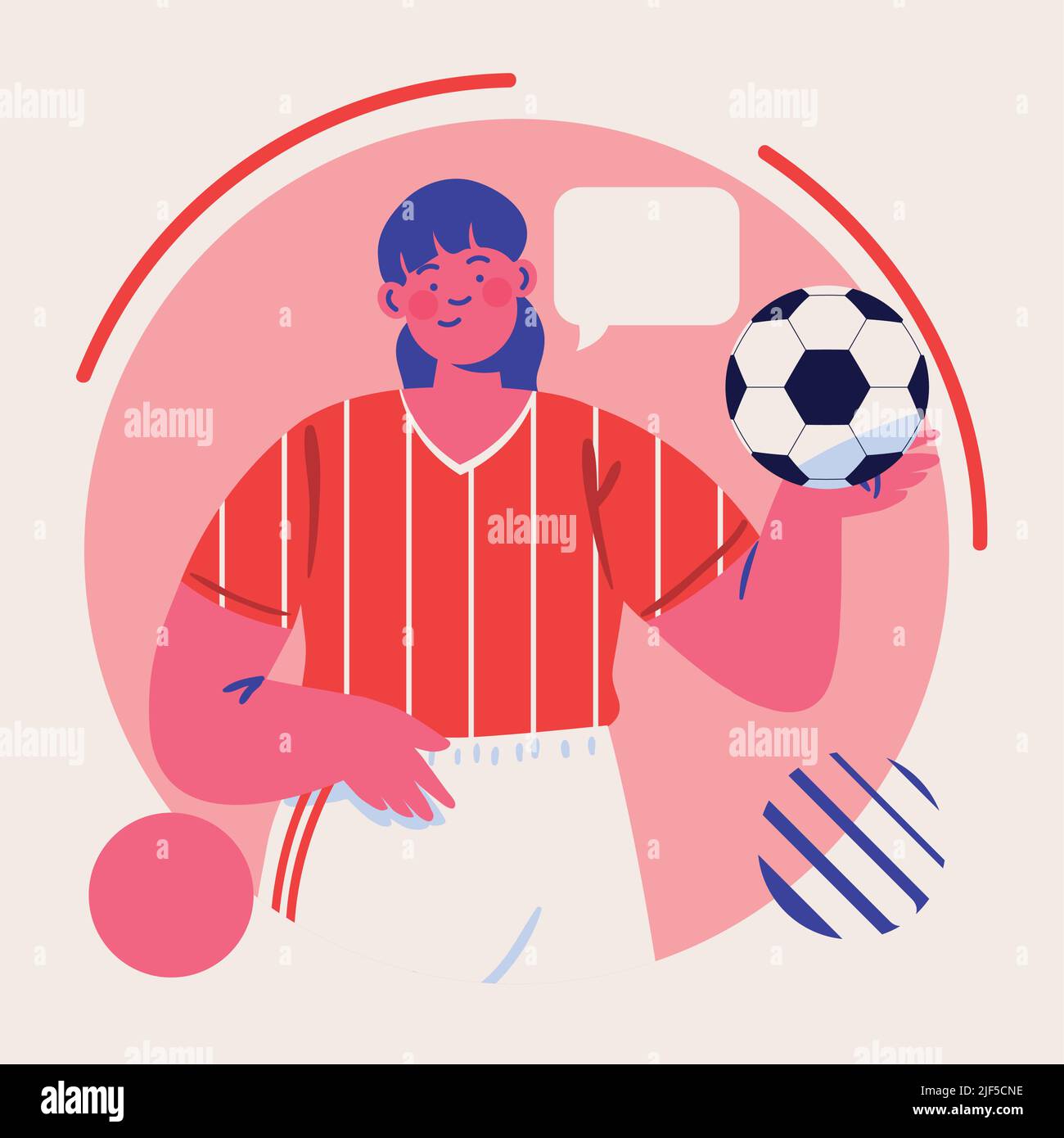 Professional female soccer player Stock Vector Images - Alamy