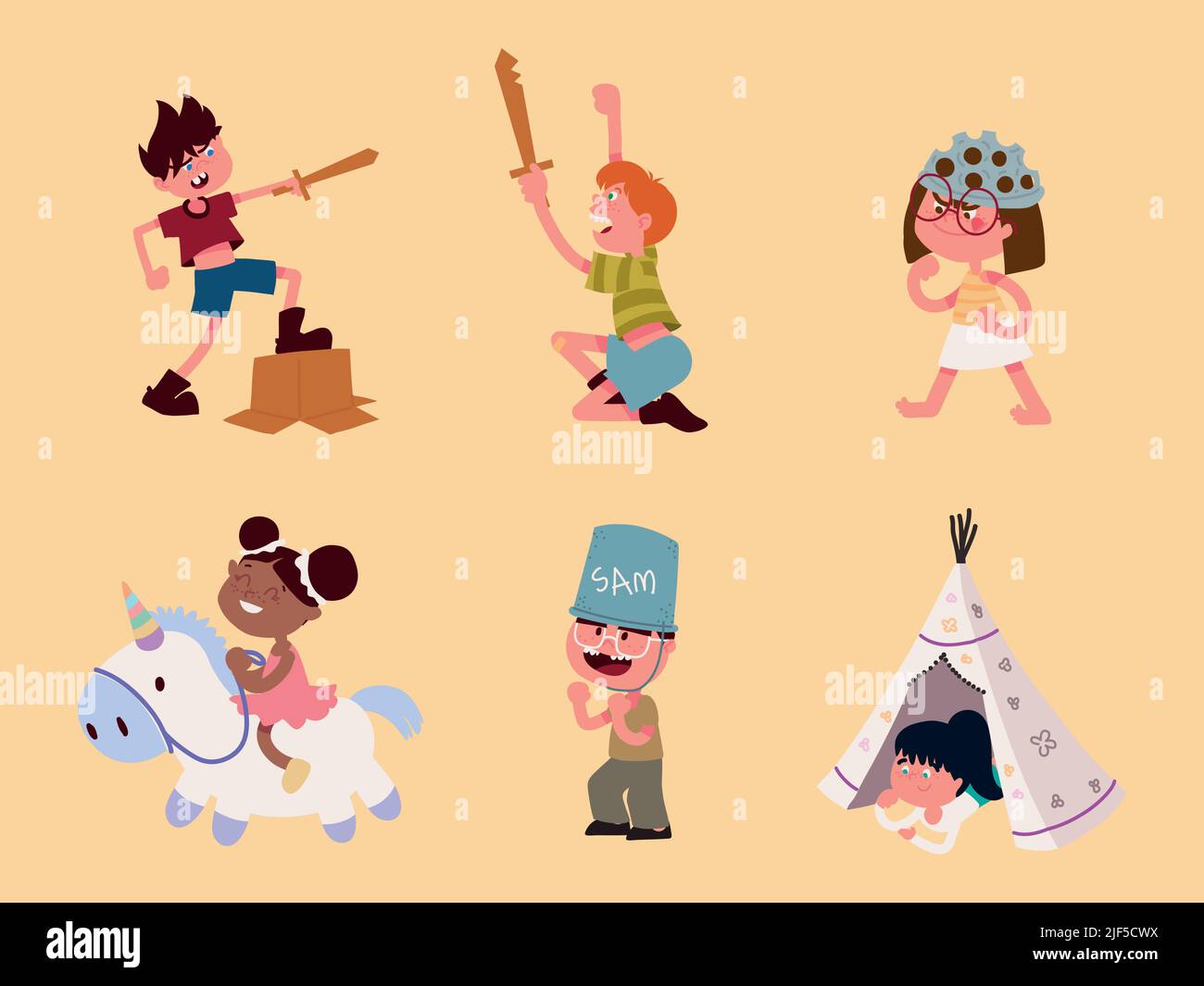set of kids playing Stock Vector Image & Art - Alamy