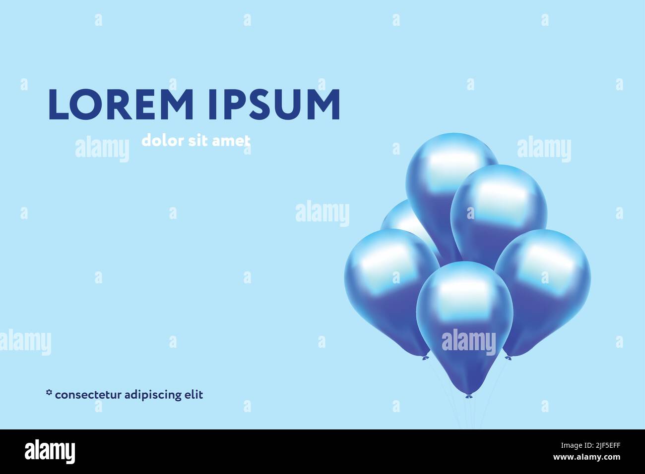 Blue balloons. Design template with copy space Stock Vector Image & Art