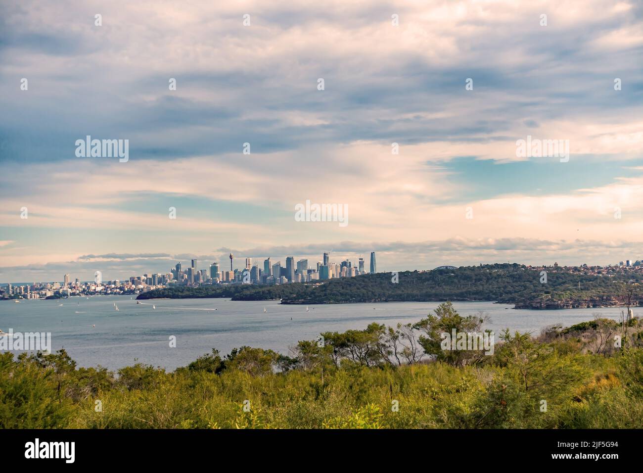 Sydney City skyline and Harbour Stock Photo