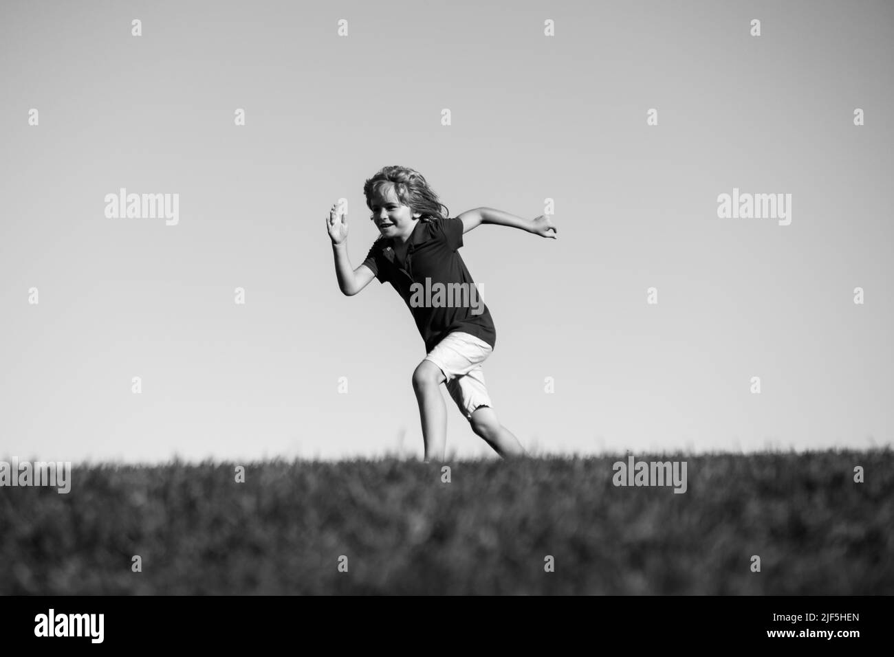 Excited 8year Old Mixed Race Boy Jumping On White Stock Photo - Download  Image Now - Child, Jumping, White Background - iStock