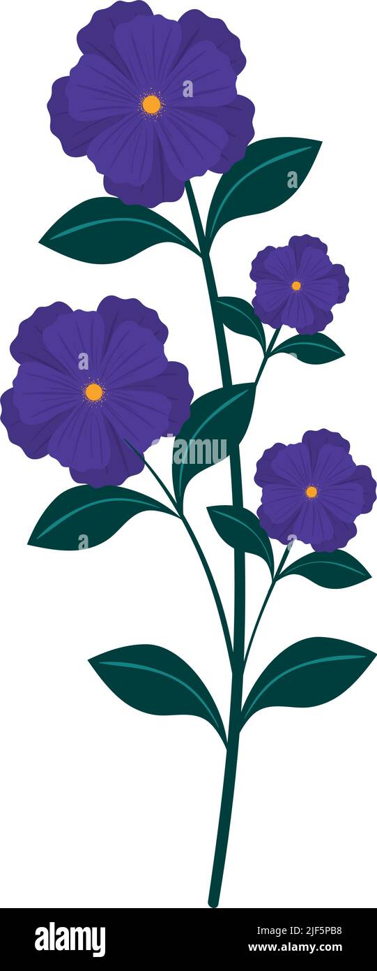 purple flowers icon Stock Vector Image & Art - Alamy