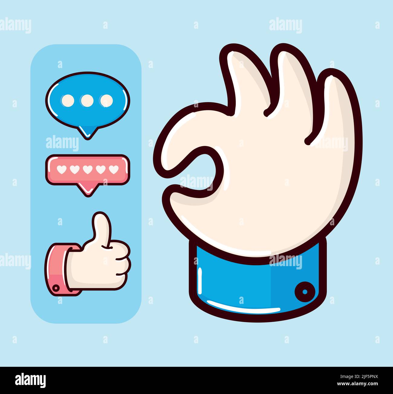 set of social media Stock Vector Image & Art - Alamy
