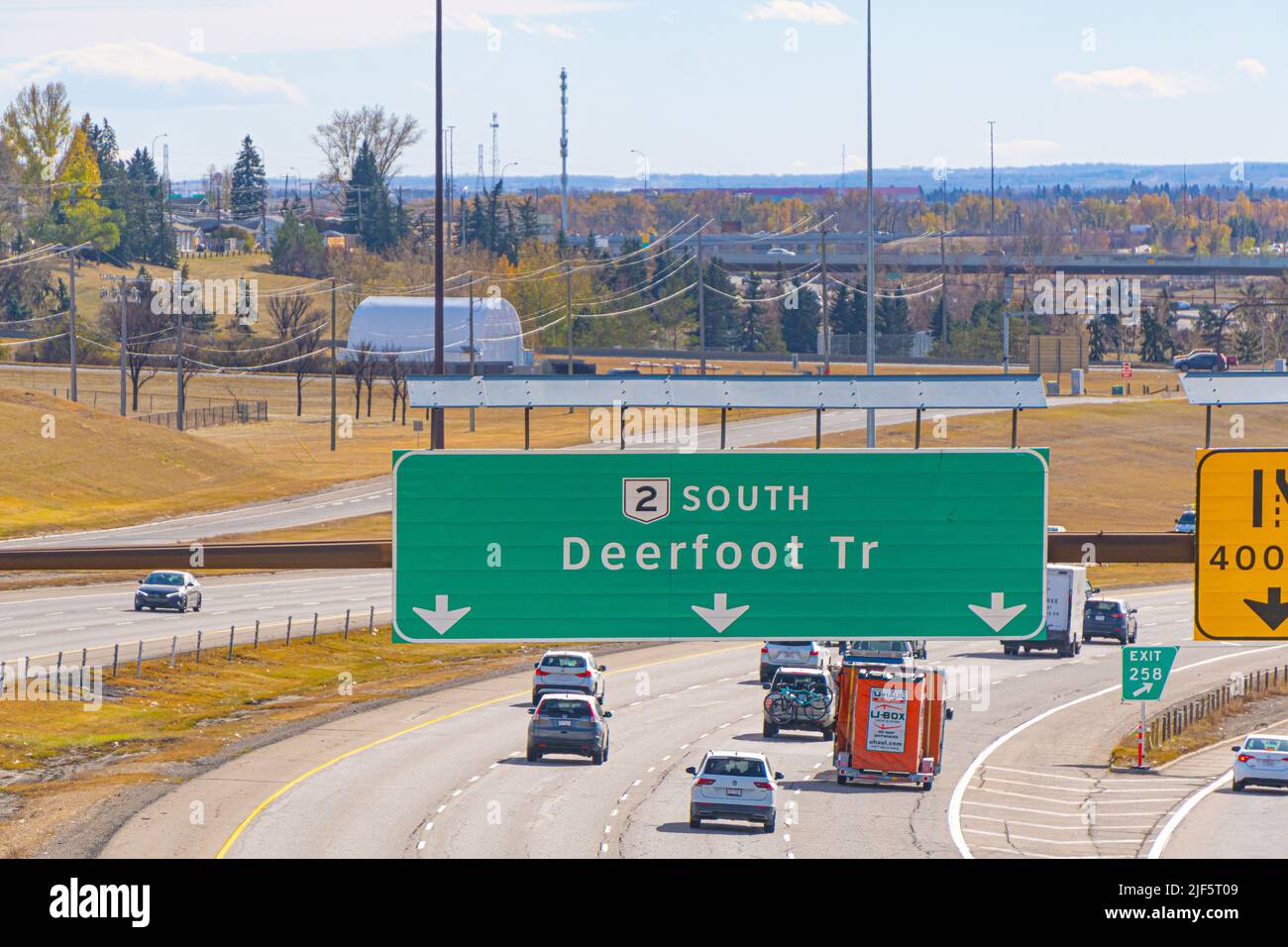 October 15 2021 Calgary, alberta Canada Deerfoot trail road