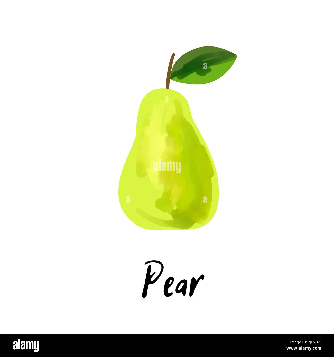 Illustration of a pear isolated on a white background Stock Vector ...