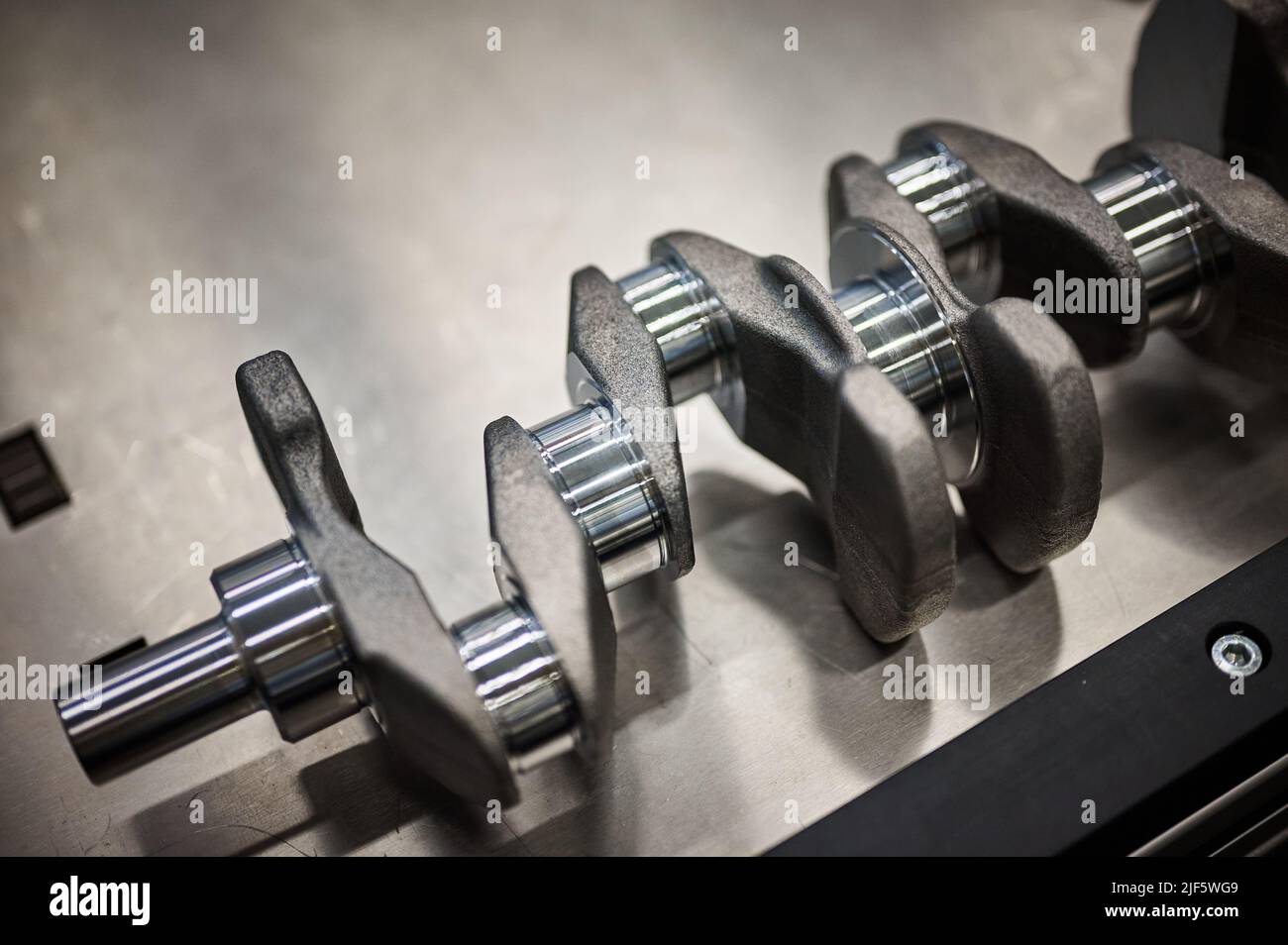 Crankshafts for automobile engines ready for installation Stock Photo Alamy