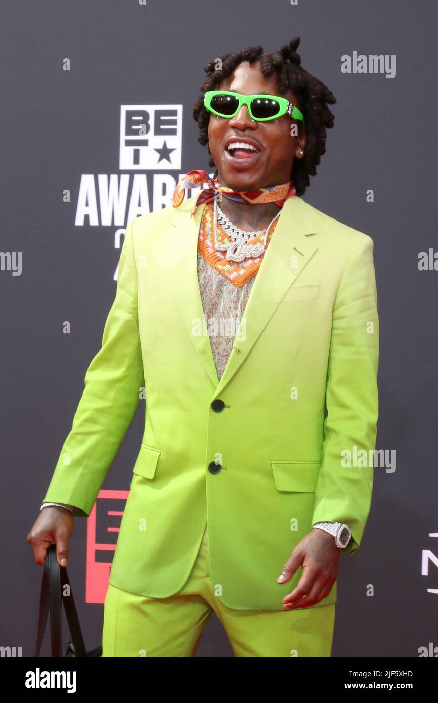 Los Angeles, CA. 26th June, 2022. Jacquees at arrivals for BET Awards - Part 4, Microsoft Theater, Los Angeles, CA June 26, 2022. Credit: Priscilla Grant/Everett Collection/Alamy Live News Stock Photo