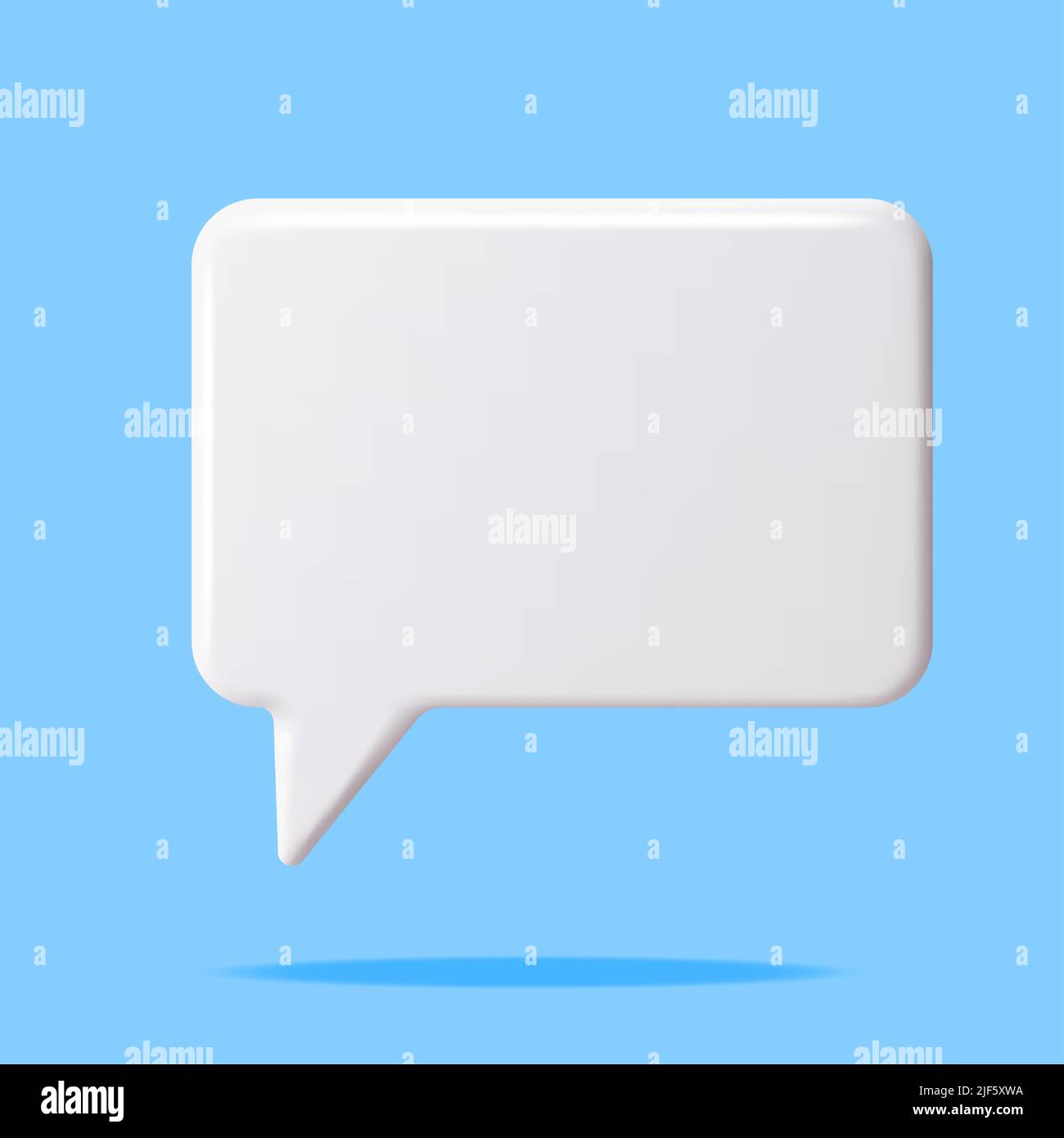 3D White Blank Speech Bubble Isolated Stock Vector Image & Art - Alamy