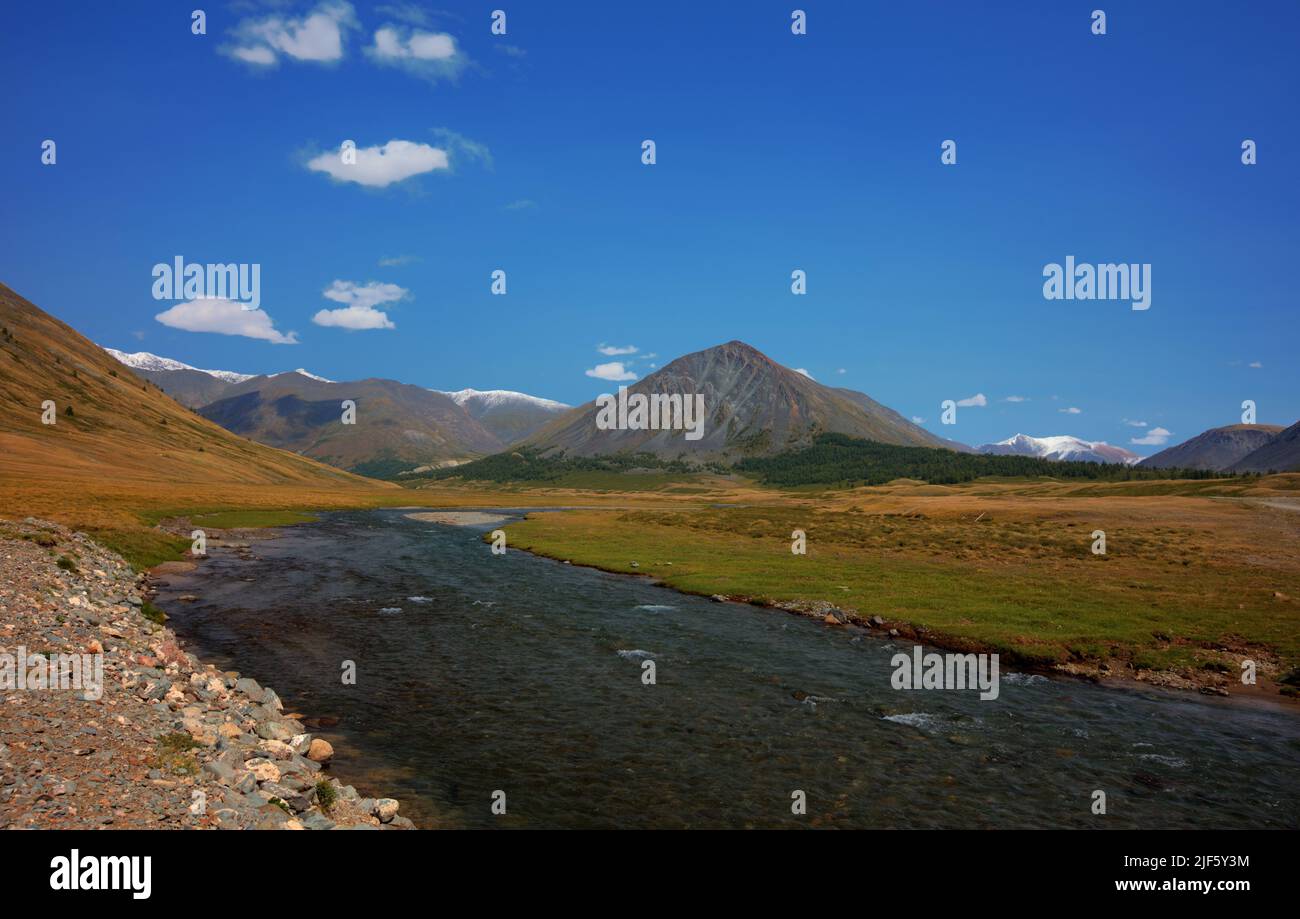 Altai mountains. Beautiful highland landscape. Russia. Siberia Stock ...