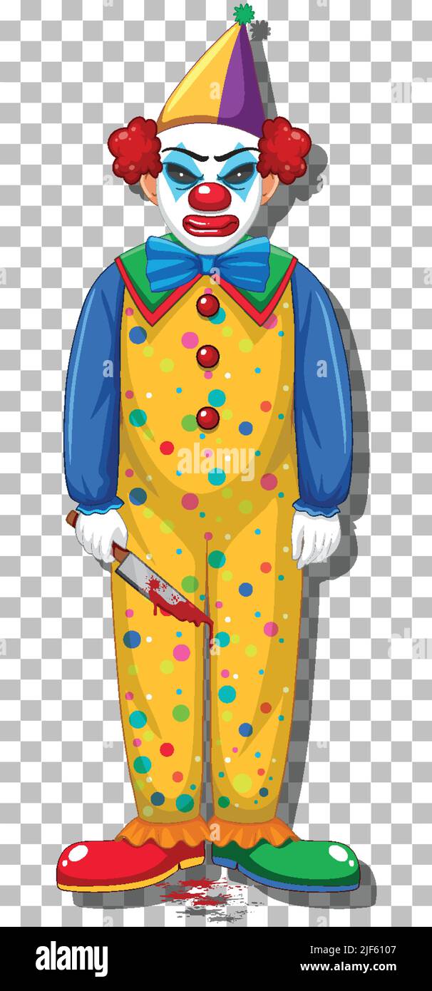Scary clown cartoon character illustration Stock Vector Image & Art - Alamy