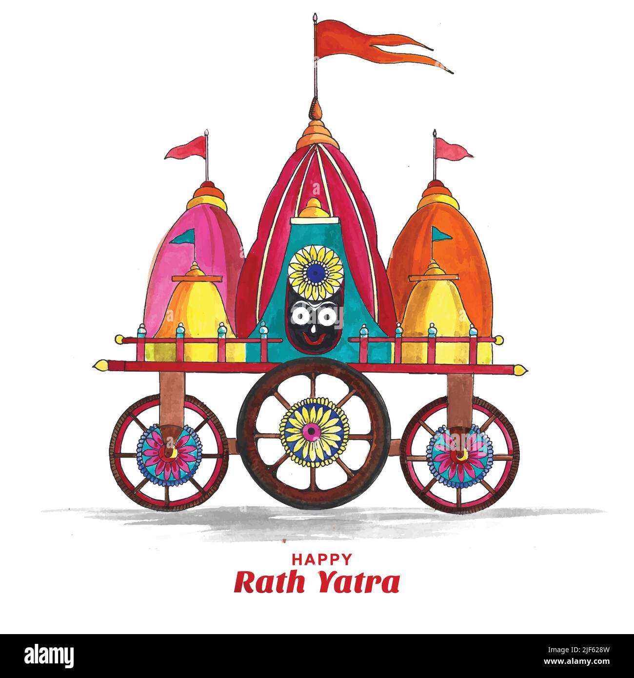 Banner for happy rath yatra illustration design-saigonsouth.com.vn
