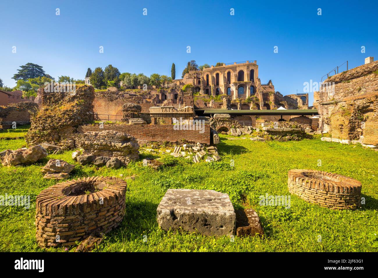 The Roman Forum (latin name Forum Romanum), plaza of the ancient roman