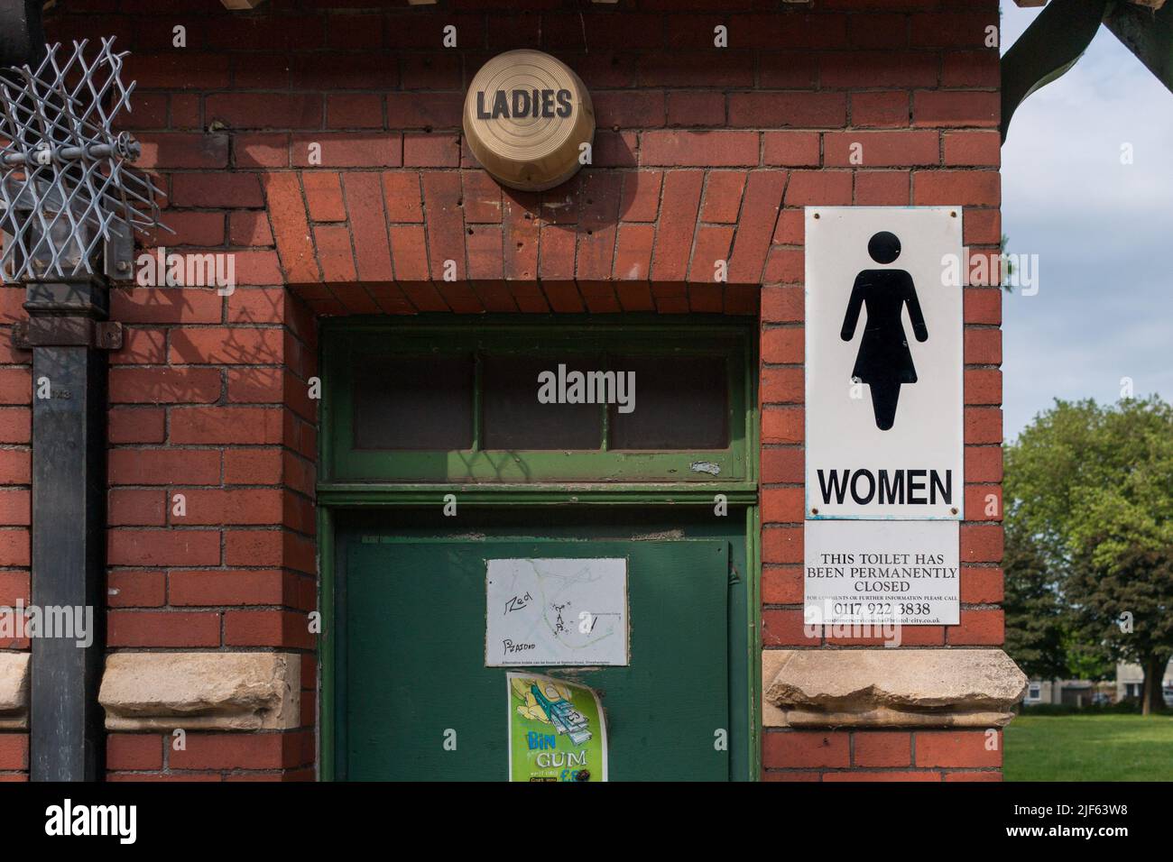 Closed Public toilets in Avonmouth Bristol Stock Photo