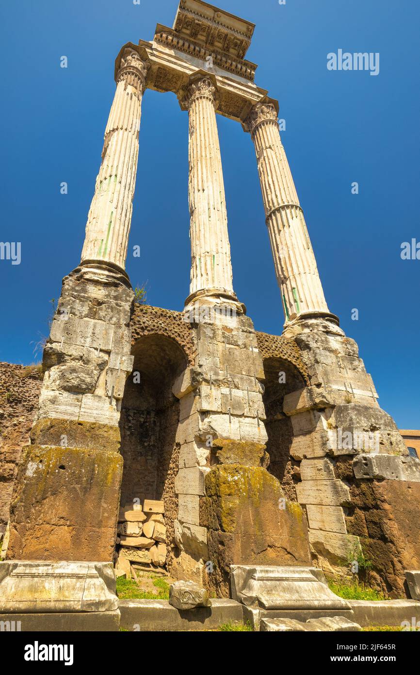 The Temple of Castor and Pollux in The Roman Forum (latin name Forum