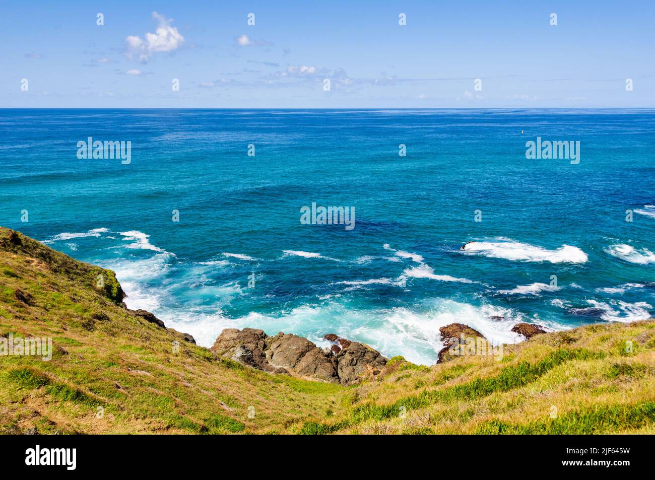 View of the infinite ocean from the Coastal Walk - Port Macquarie, NSW, Australia Stock Photo