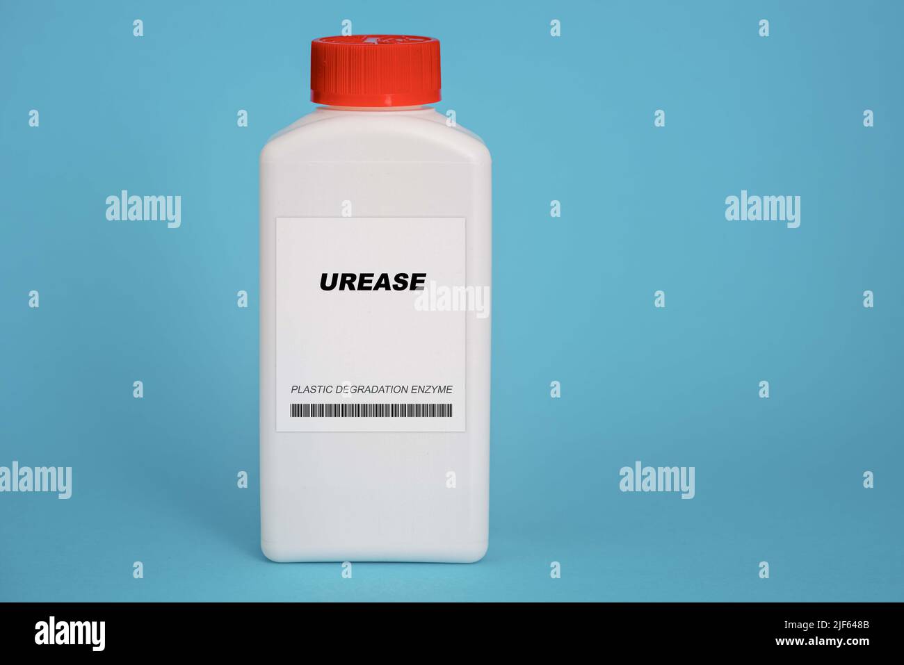 Urease. Sample of Plastic-Eating Microbial Enzyme Stock Photo