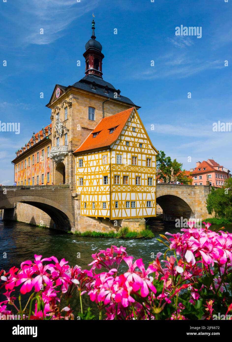 Old town hall or Altes Rathaus in Bamberg Bavaria Germany Stock Photo