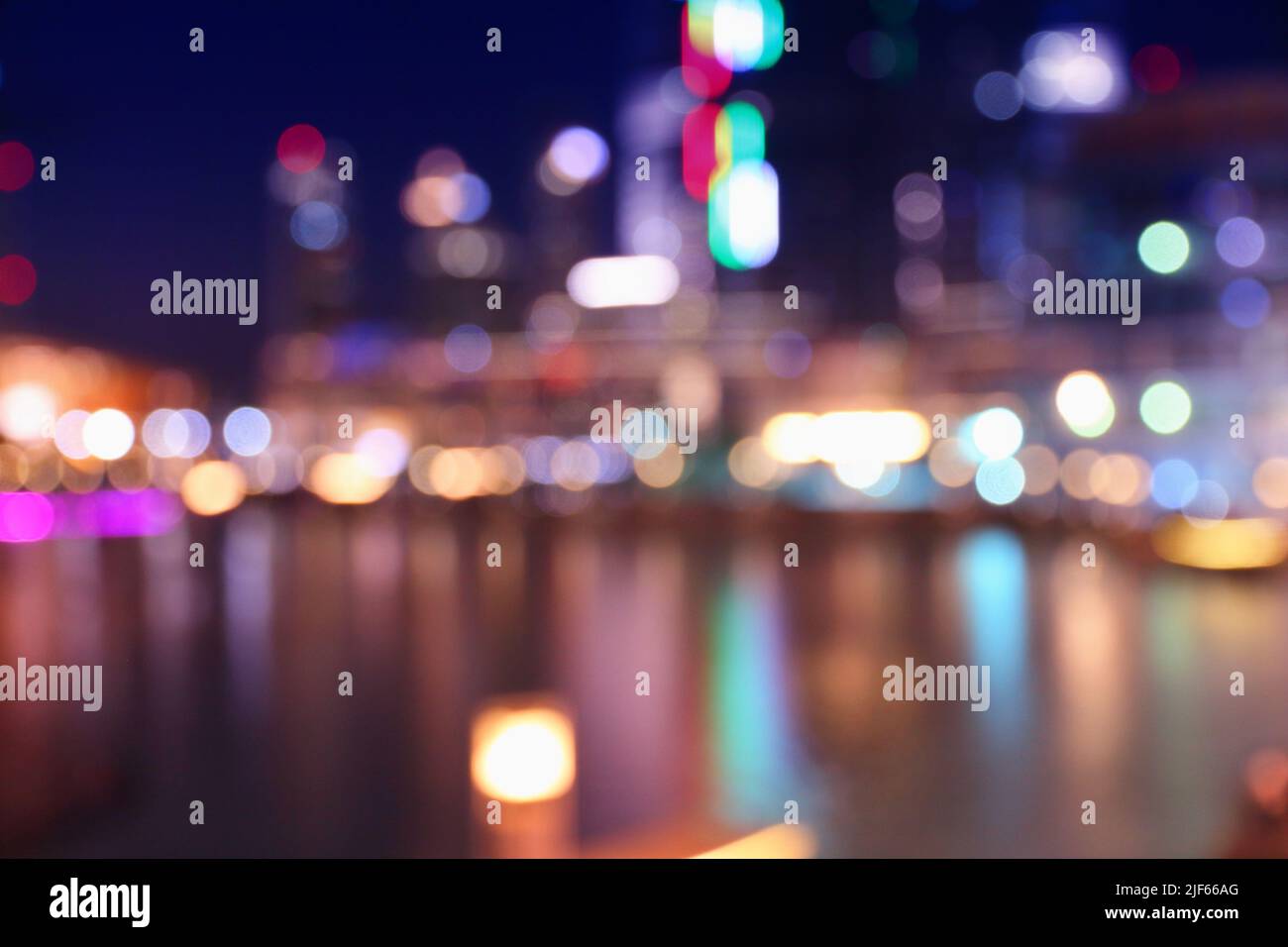 Night city lights defocused Dubai city. Blurred neons Stock Photo Alamy