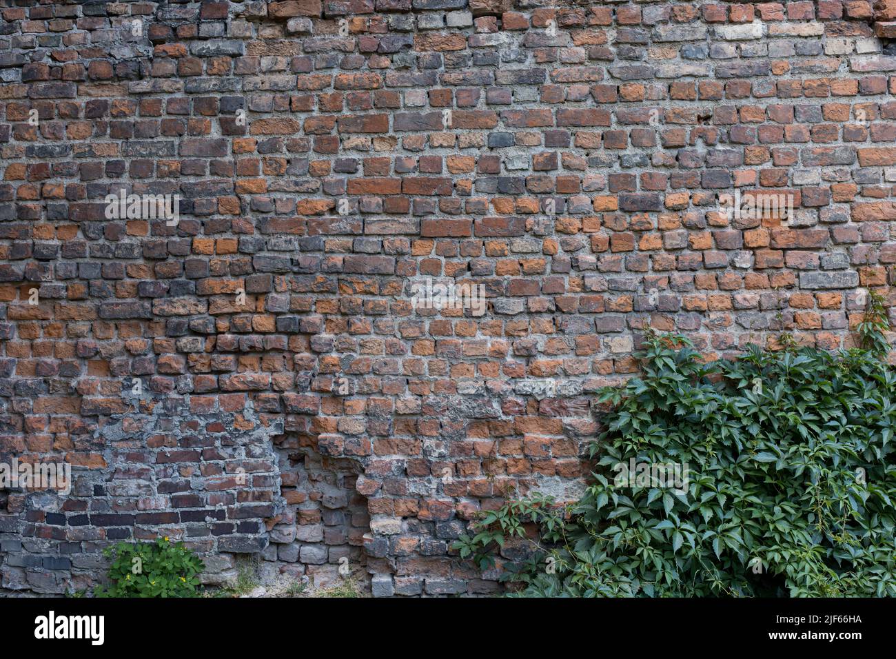 Background of old red brick wall Stock Photo