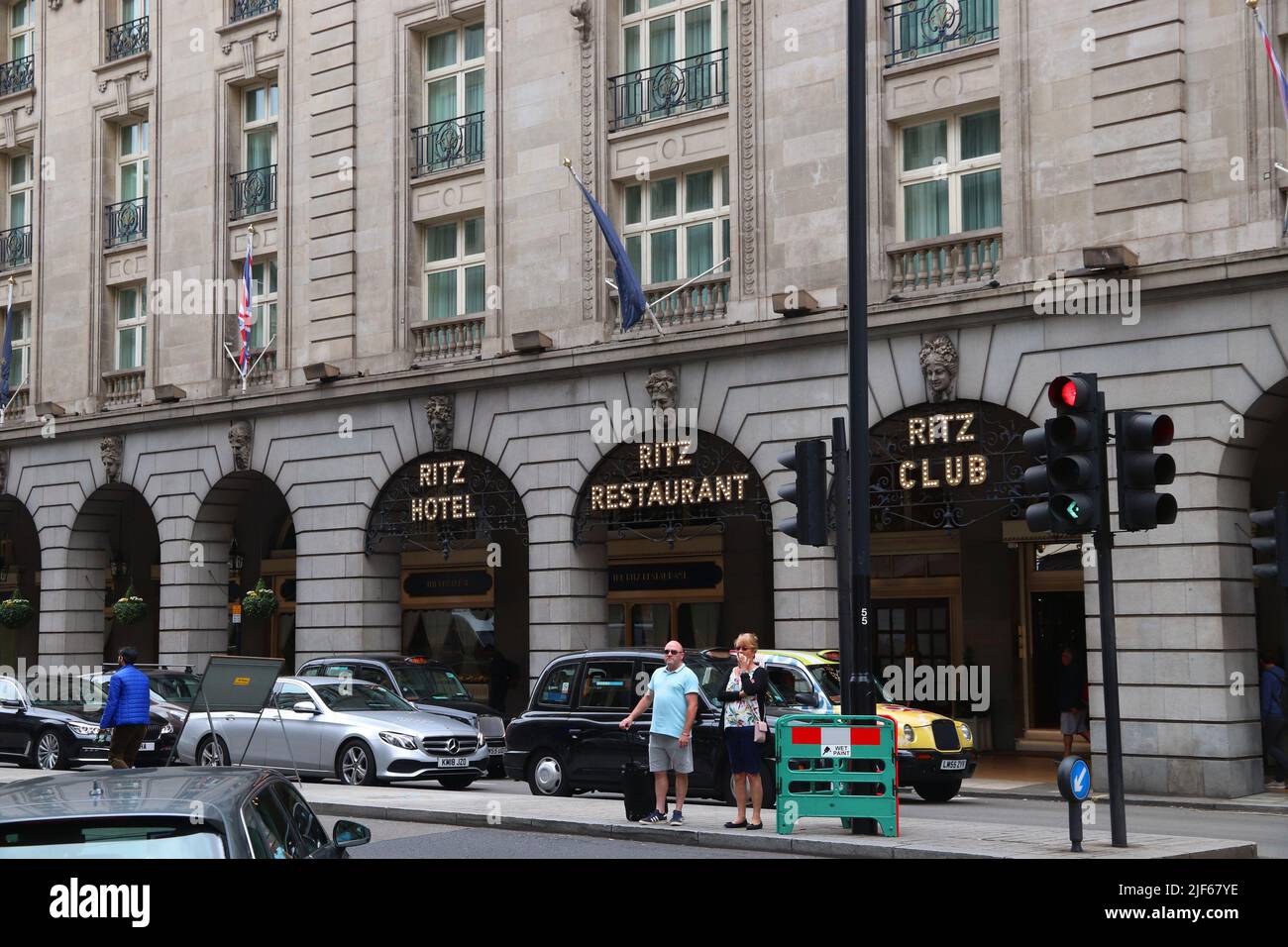 LONDON, UK - JULY 15, 2019: Ritz Hotel five star luxury hotel in Piccadilly, London. There are 45,000 hotels in the UK. Stock Photo