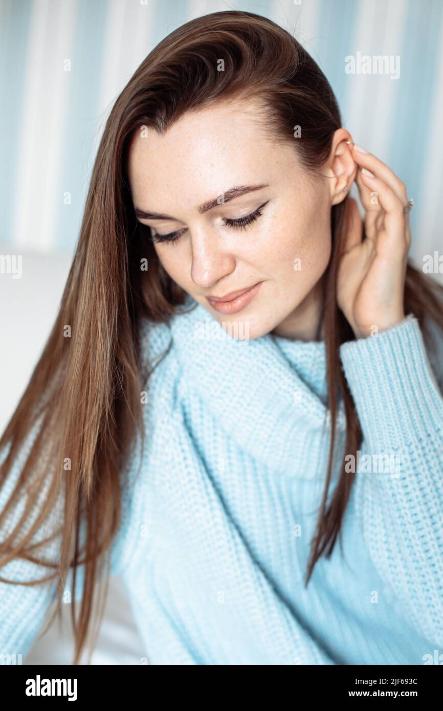 Woman cotton wool ear hires stock photography and images Alamy