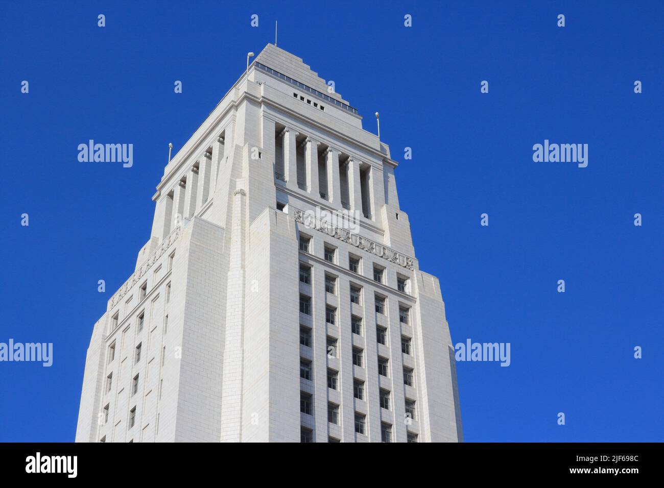 Los Angeles City Hall building, California. Civic Center district of