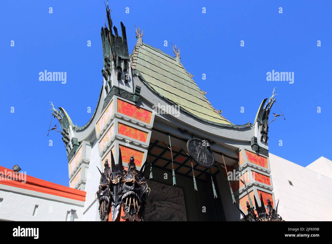 LOS ANGELES, USA - APRIL 5, 2014: TCL Chinese Theatre in Hollywood. Formerly Grauman's Chinese Theatre, the famous landmark dates back to 1926. Stock Photo