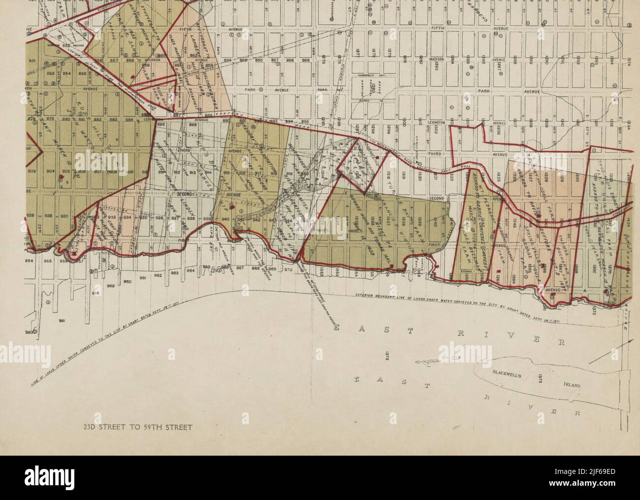 MAP OF THE ORIGINAL GRANTS AND FARMS From the book The iconography of