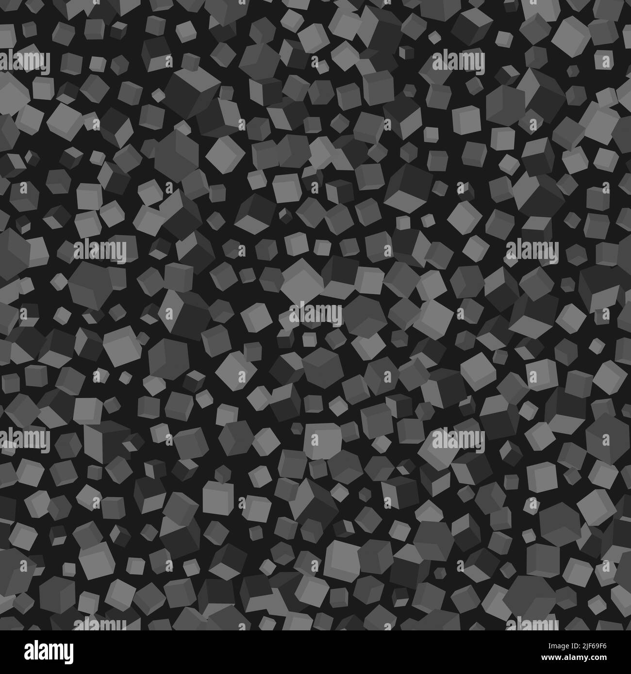 Vector bricks chaos in black and white halftones seamless pattern Stock ...