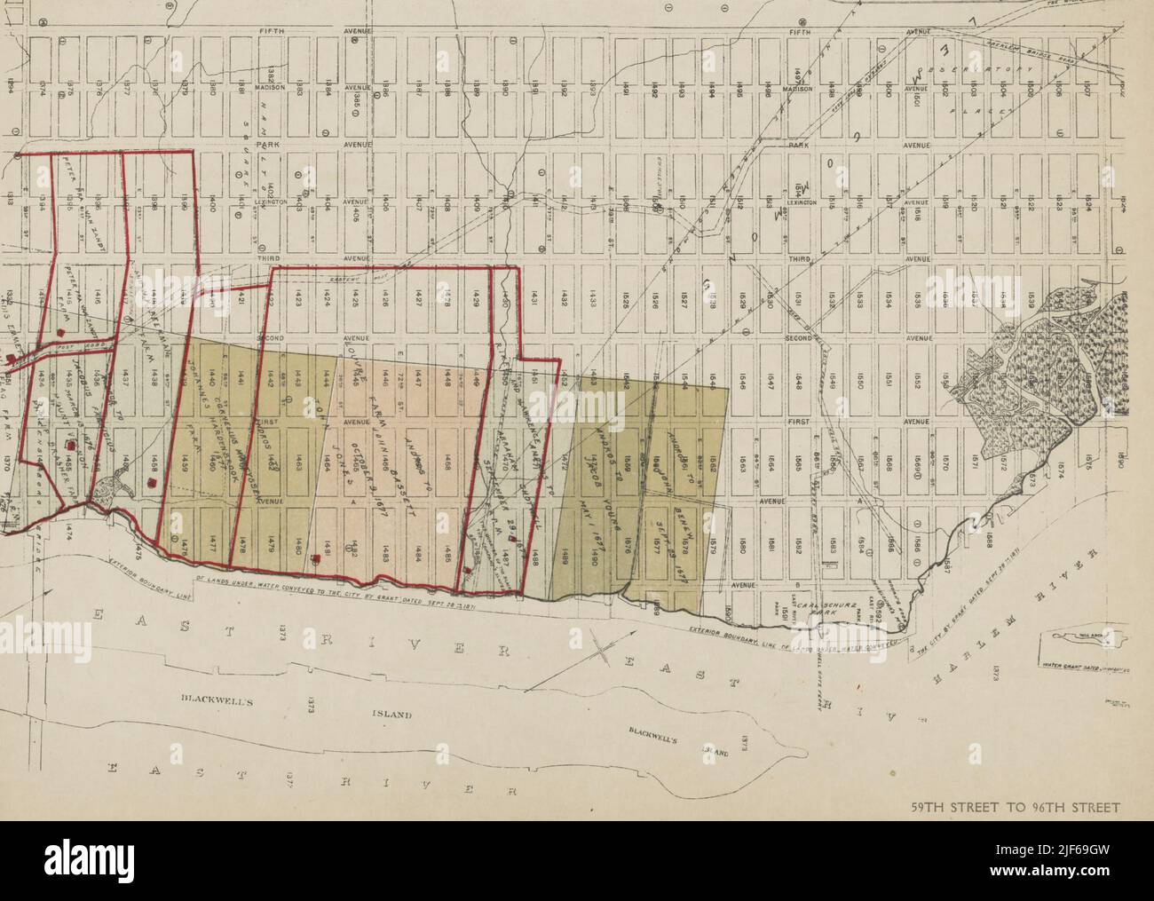 MAP OF THE ORIGINAL GRANTS AND FARMS From the book The iconography of
