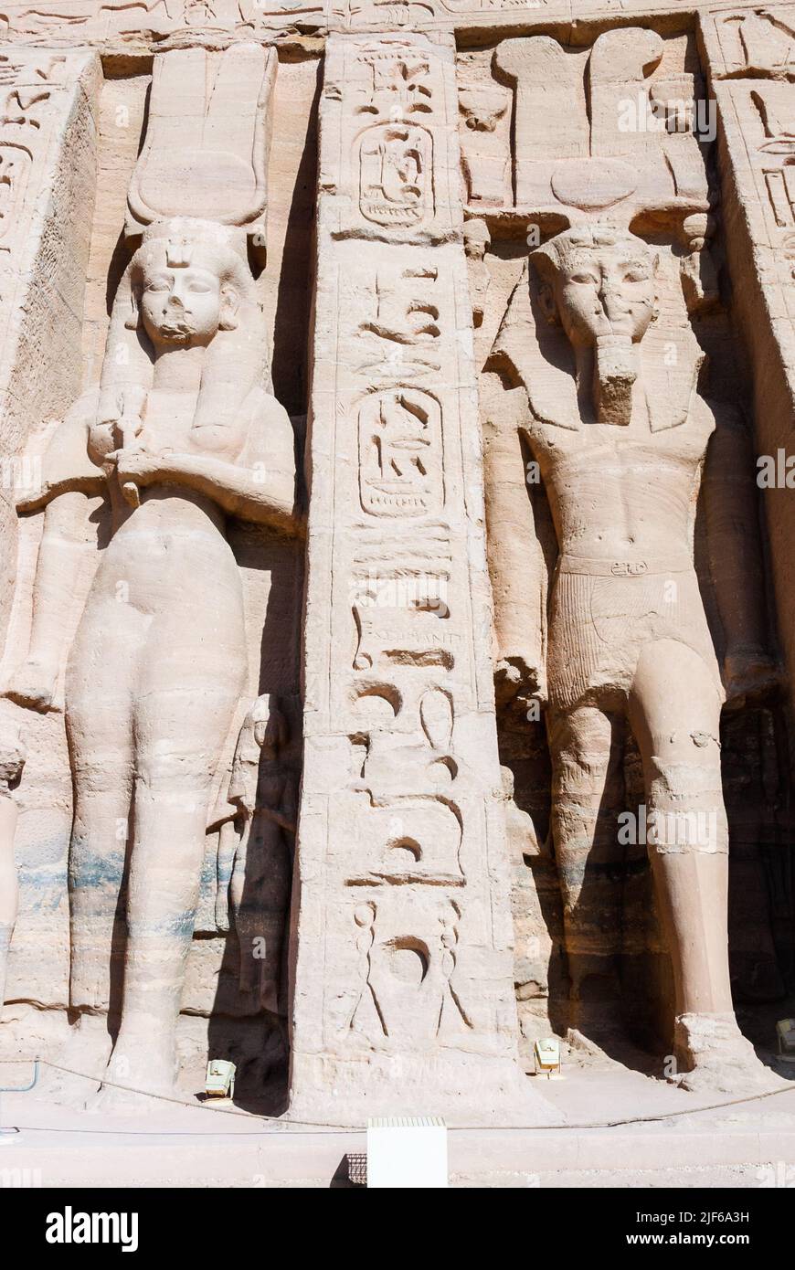 Temple of Nefertari in  Abu Simbel - Aswan Governorate, Upper Egypt Stock Photo