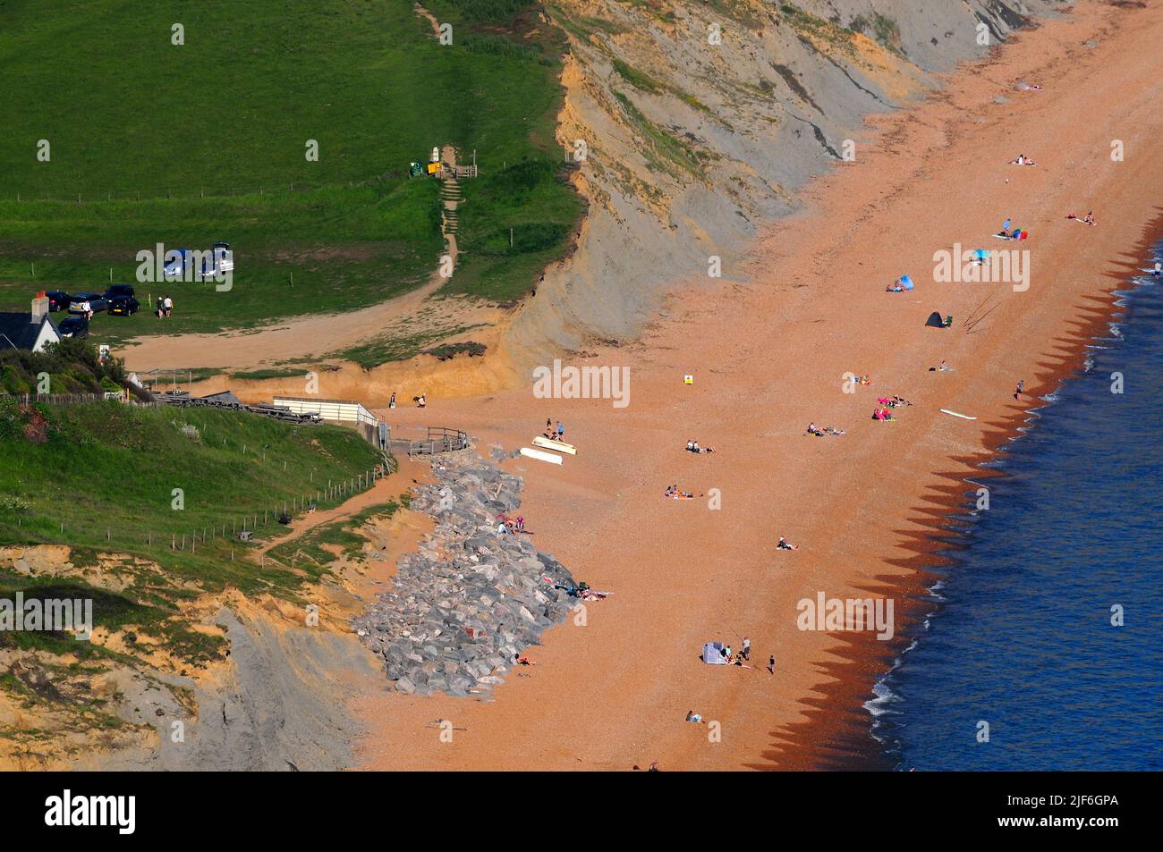 Seatown beach in west Dorset in summer Stock Photo