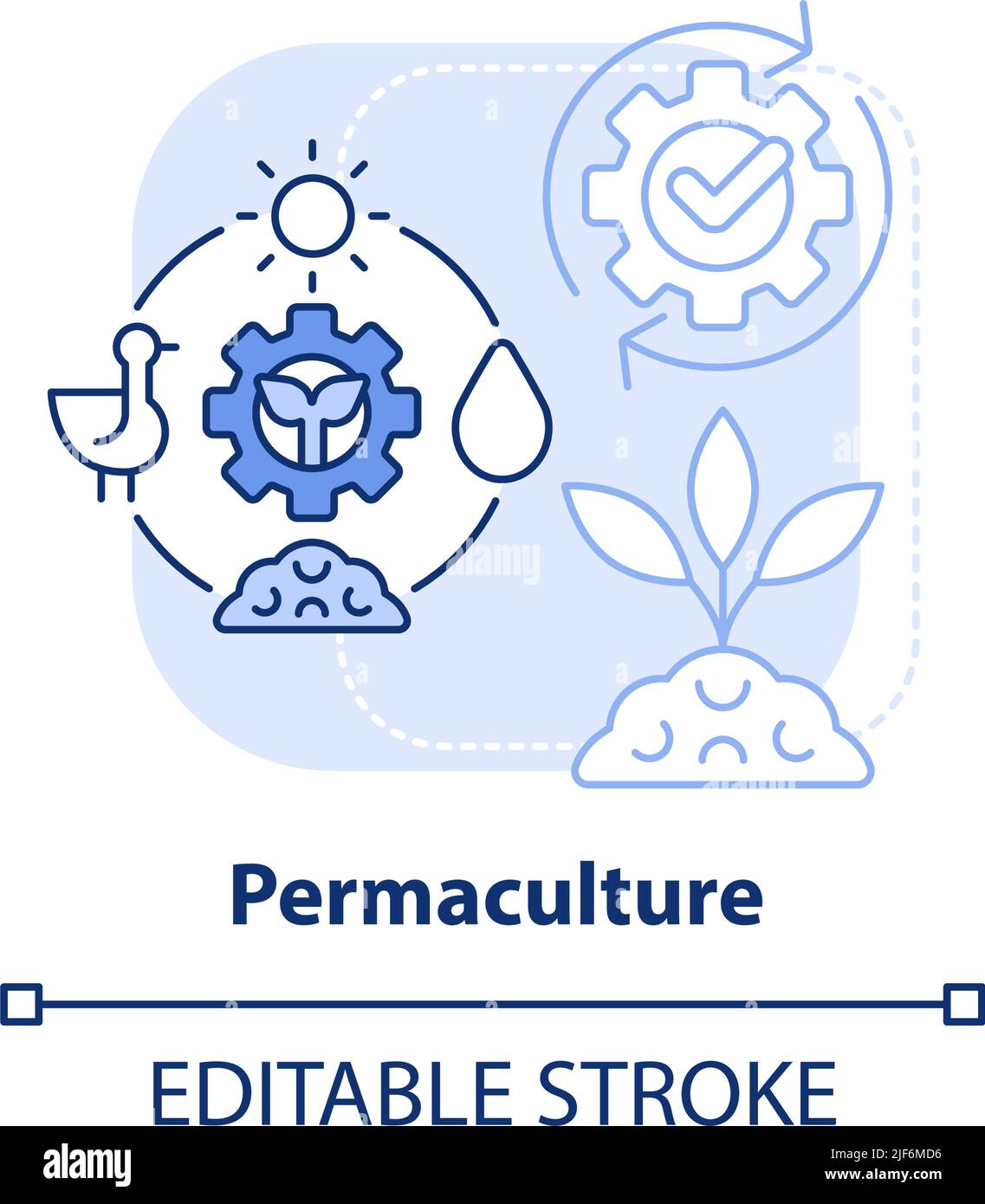 Permaculture light blue concept icon Stock Vector Image & Art - Alamy