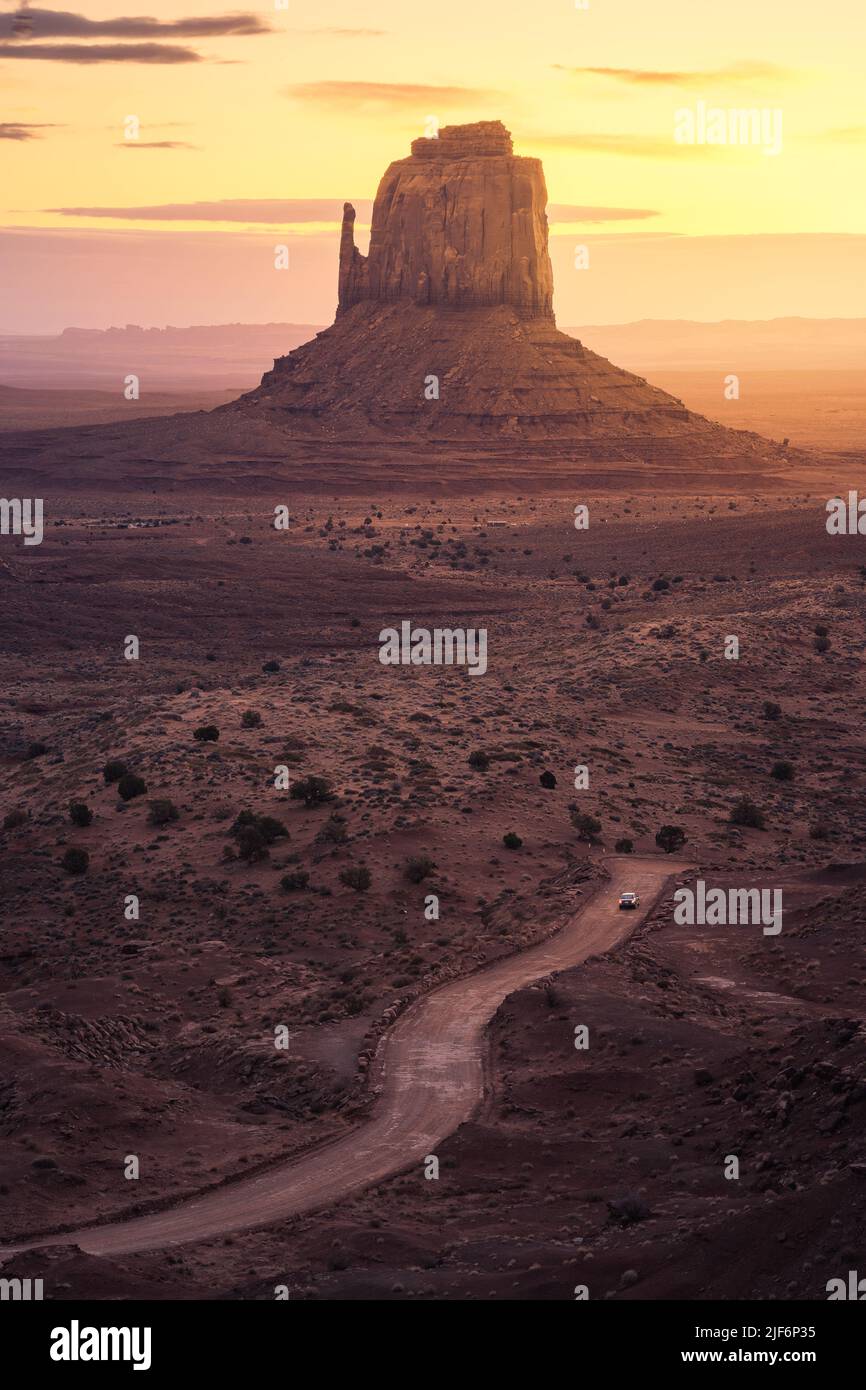 Breathtaking scenery of butte rocky outcrop formations in highlands ...