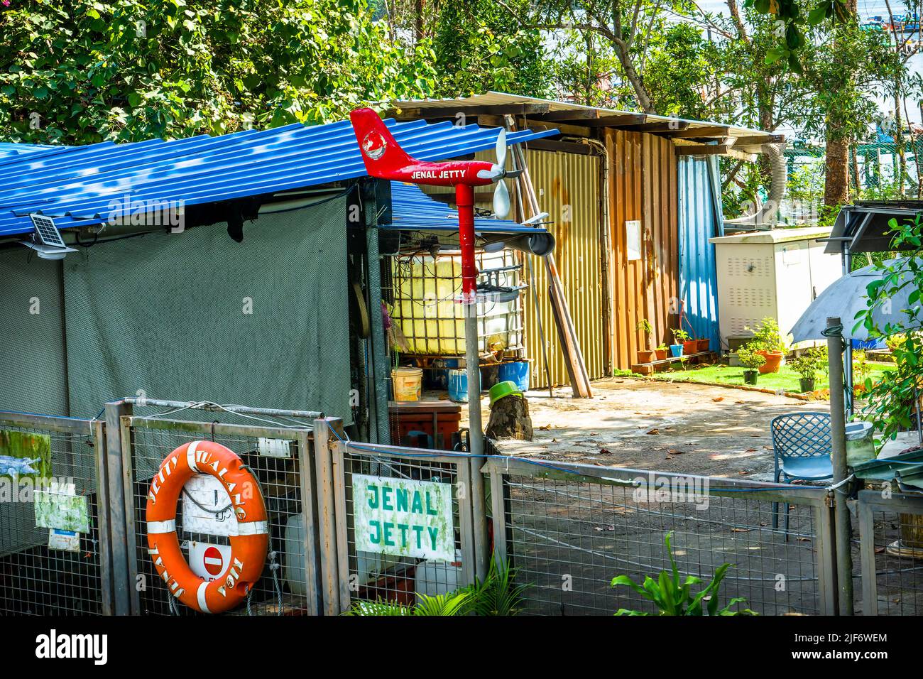 Jenal Jetty at Seletar Fishing Village. Singapore's Last Fishing