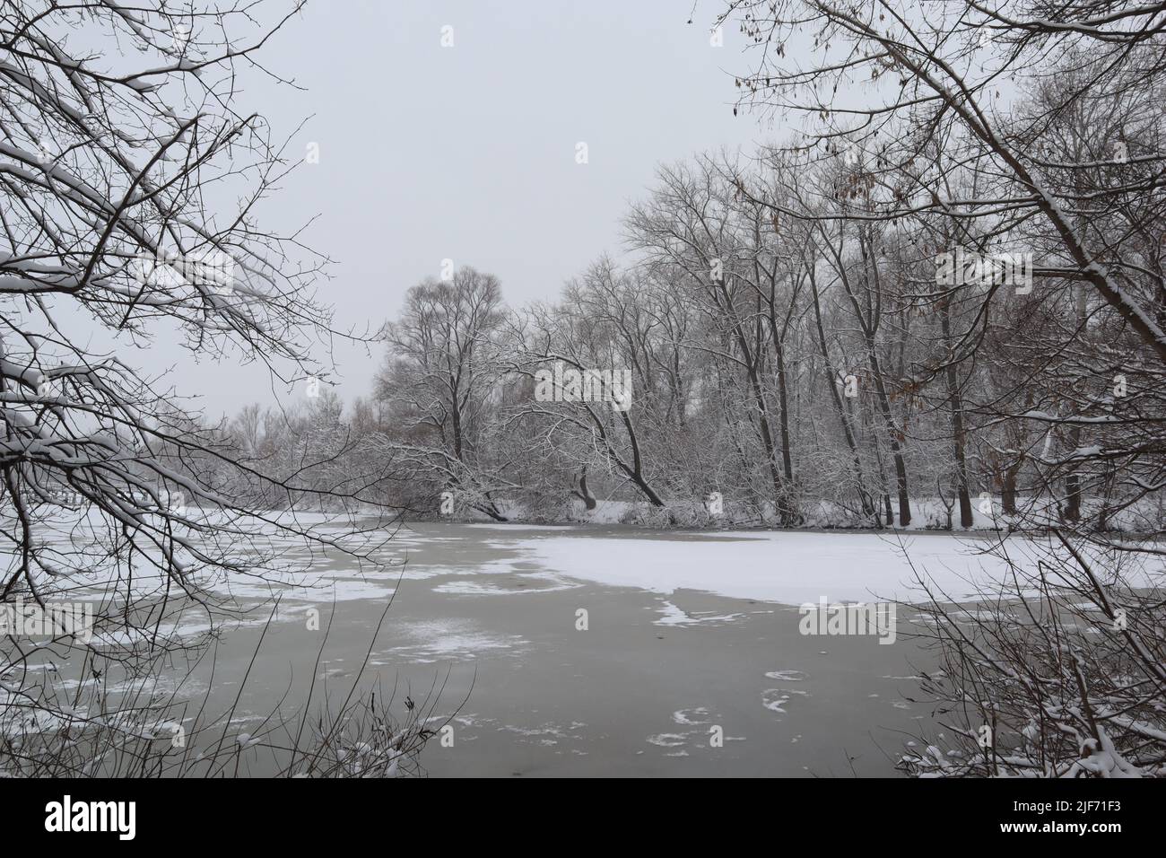 River in winter snowy forest Stock Photo - Alamy