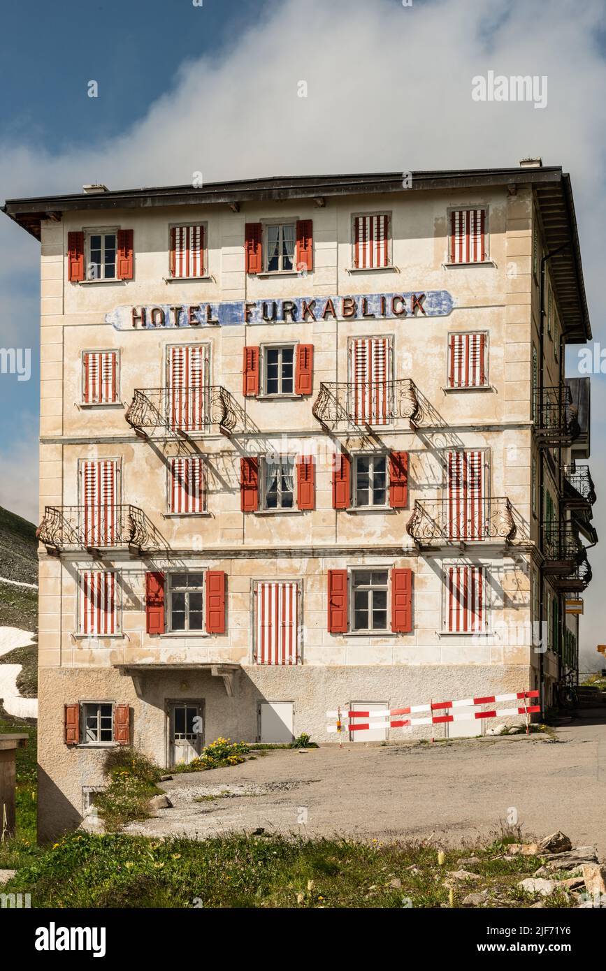 Hotel Furkablick Stock Photo